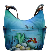 Classic Hobo With Studded Side Pockets - 433 - Anuschka