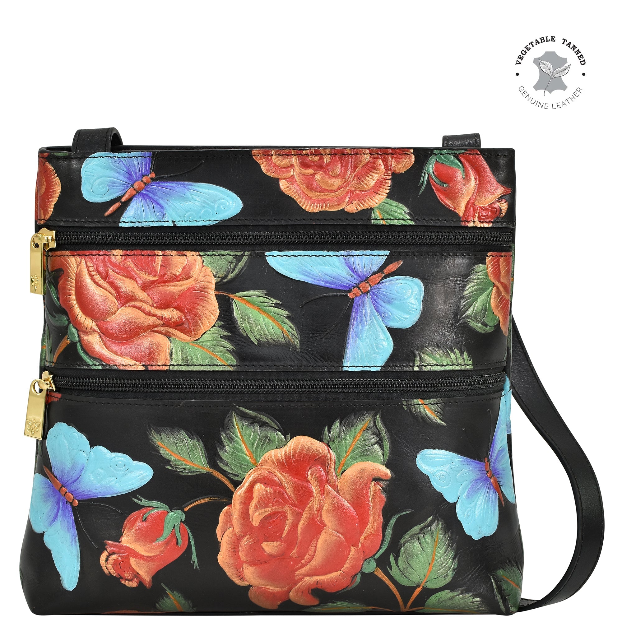 Medium Crossbody With Double Zip Pockets - 447