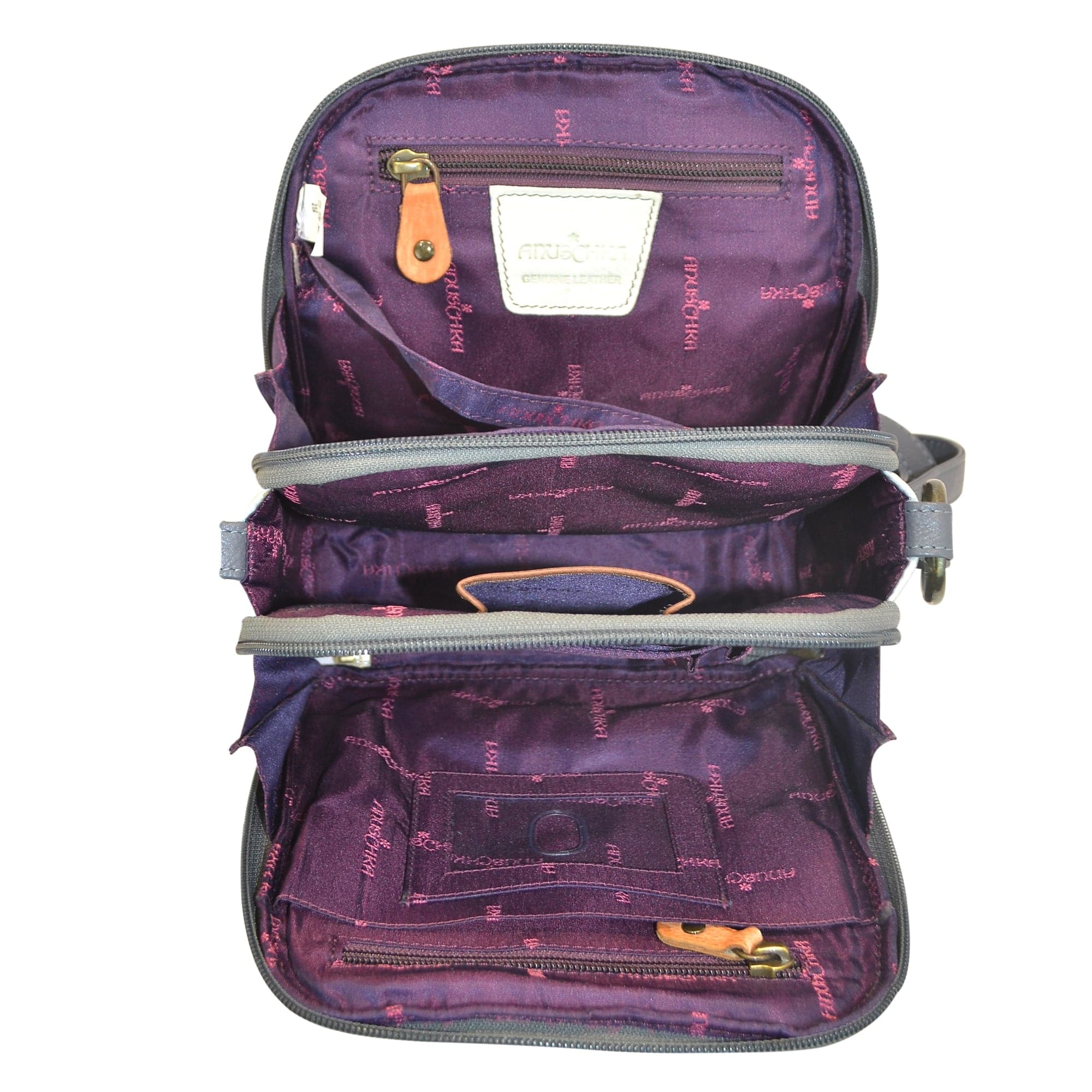 Triple Compartment Crossbody Organizer - 483 - Anuschka
