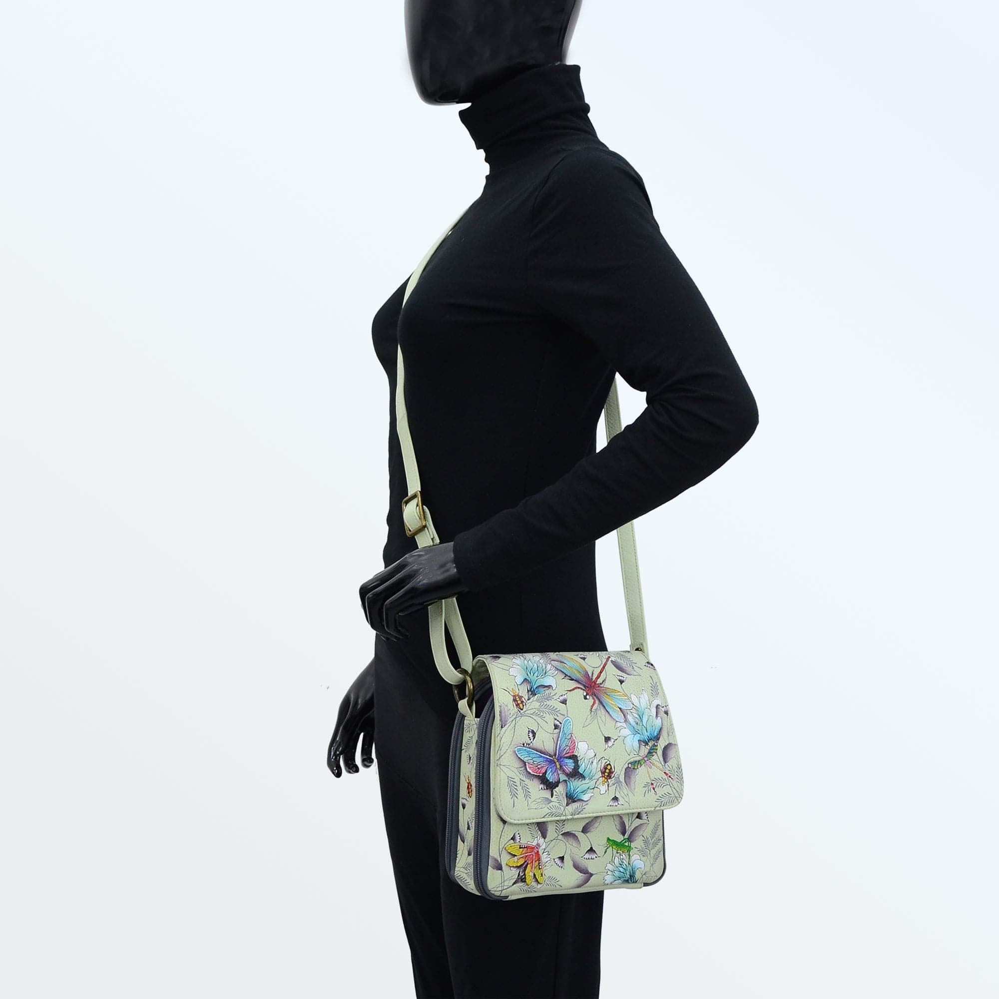 Triple Compartment Crossbody Organizer - 483 - Anuschka