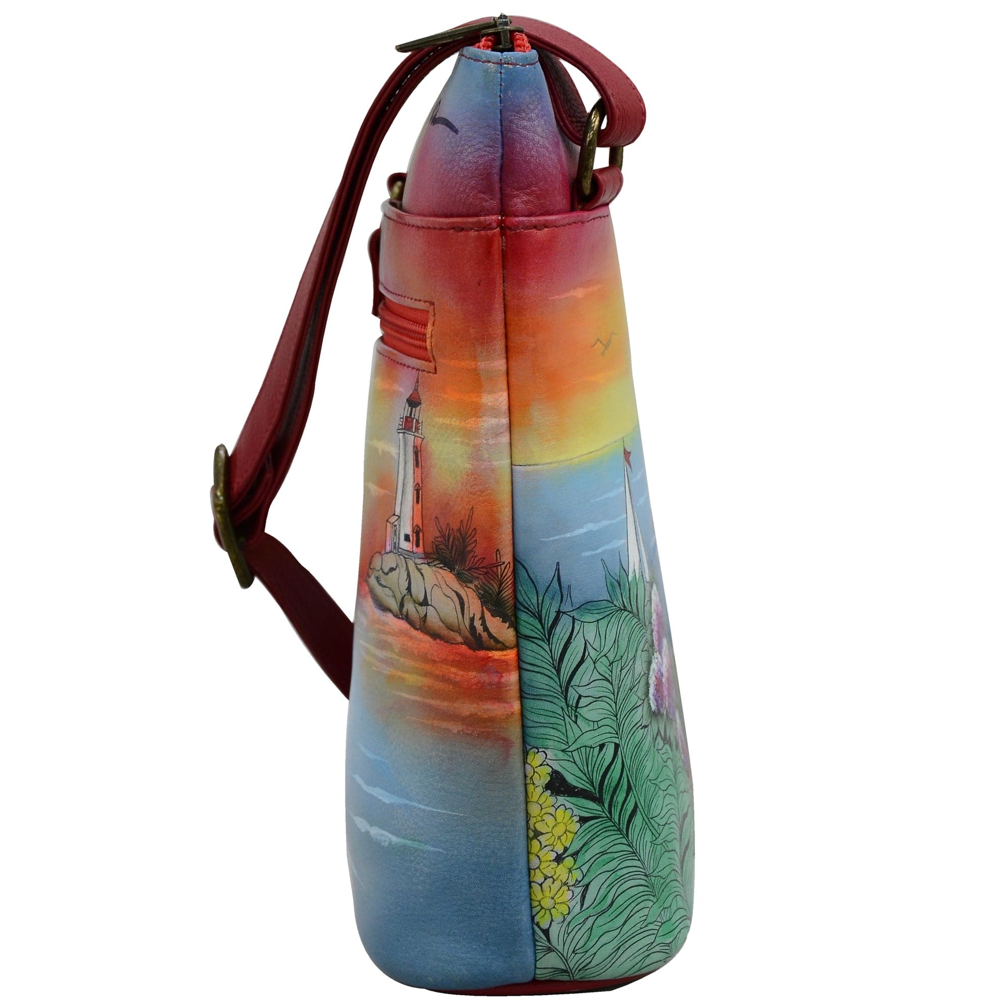 Organizer Crossbody With Extended Side Zipper - 493 - Anuschka