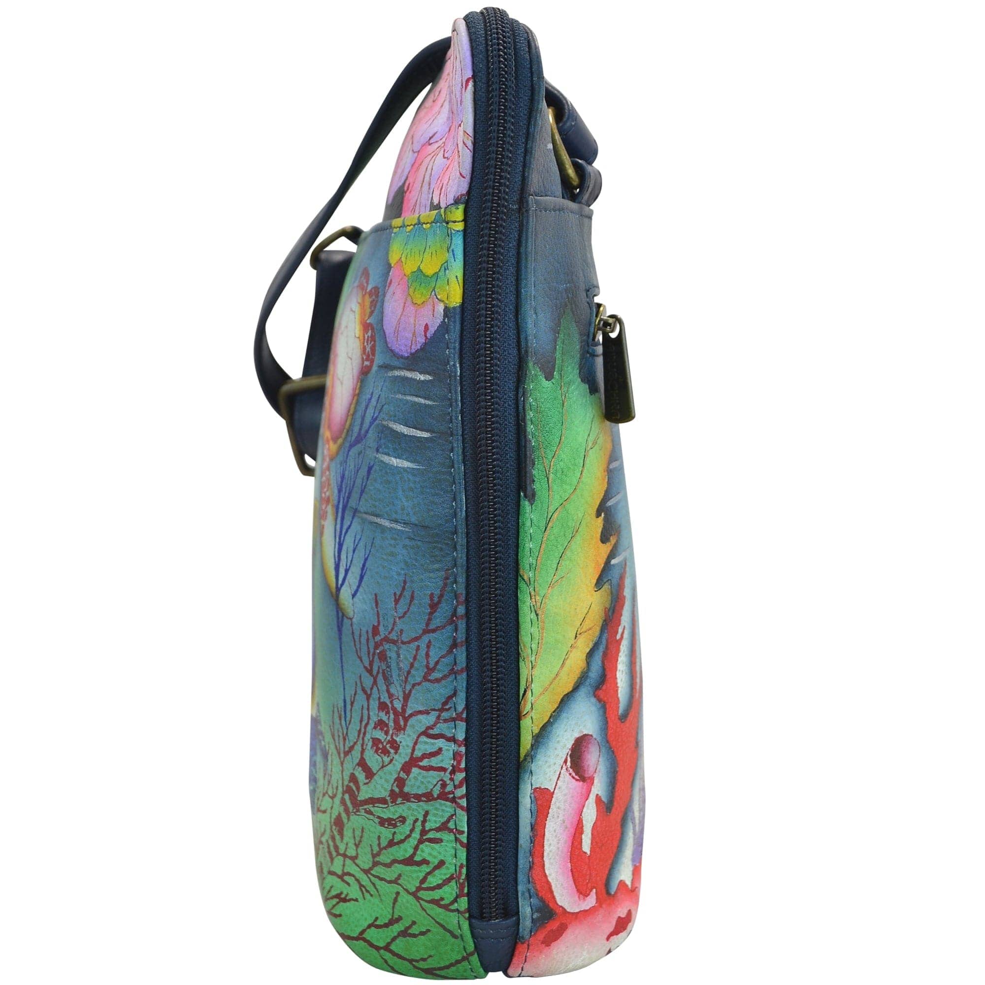 Organizer Crossbody With Extended Side Zipper - 493 - Anuschka