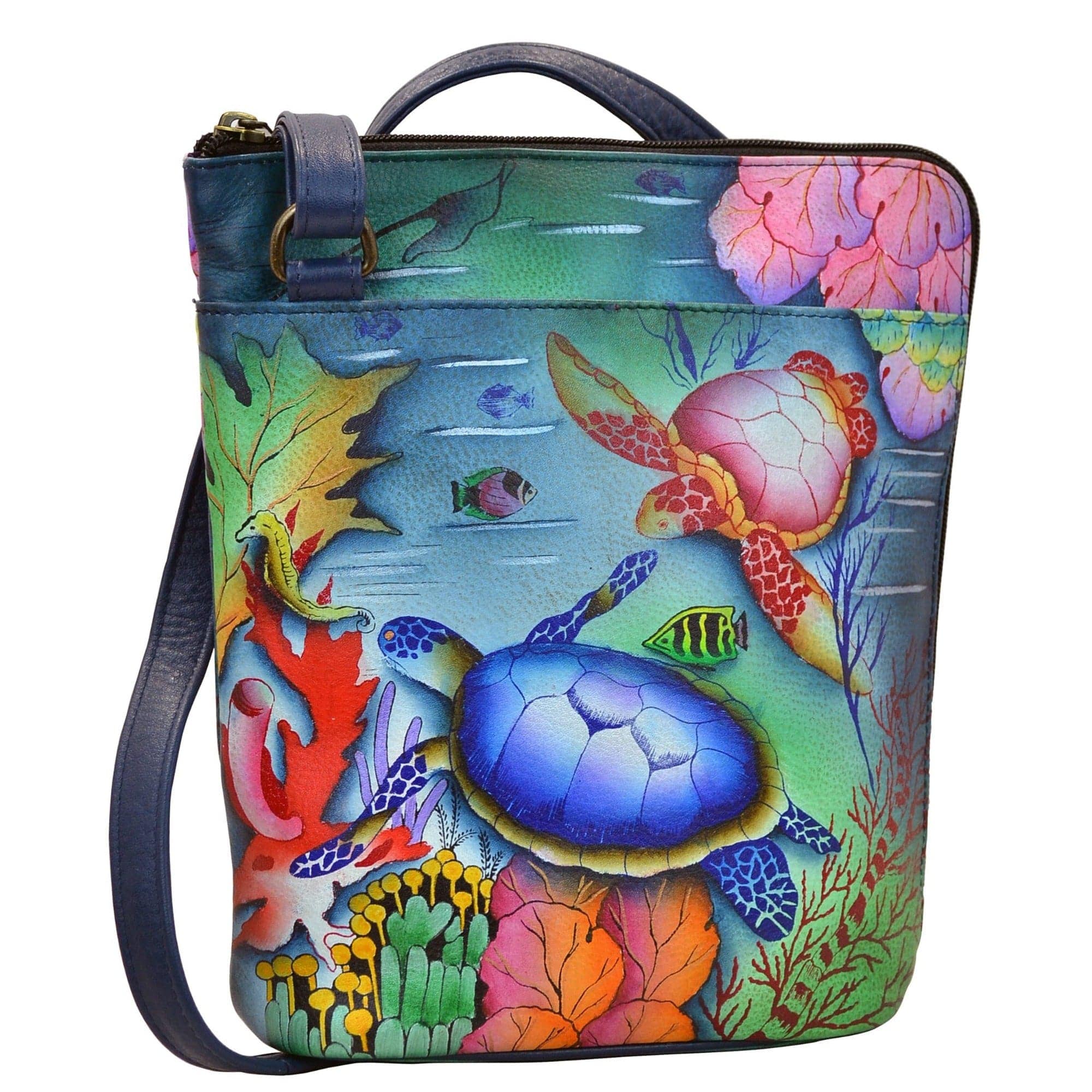 Ocean Treasure Organizer Crossbody With Extended Side Zipper - 493