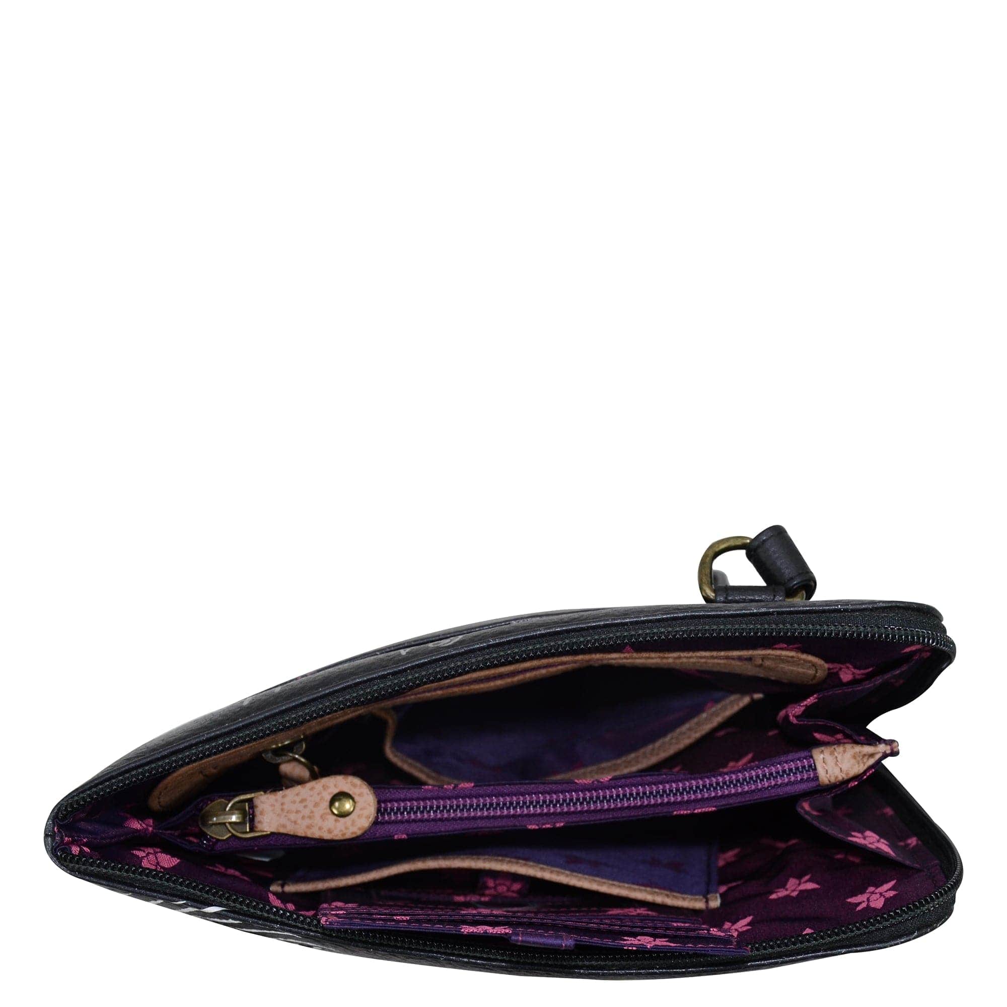 Organizer Crossbody With Extended Side Zipper - 493 - Anuschka