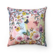 Japanese Garden Polyester Square Pillow