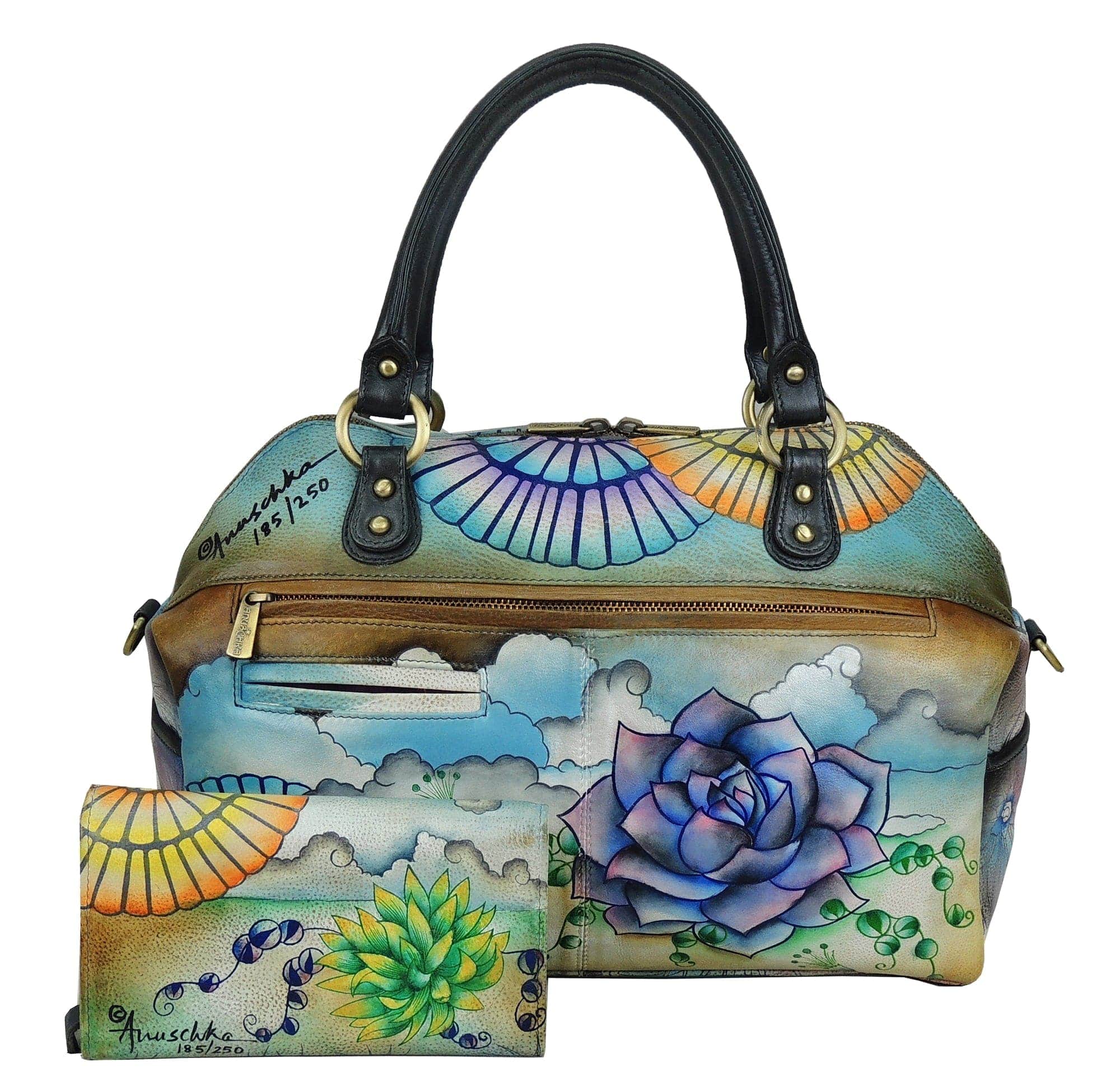 Large Convertible Satchel with Wallet & Key Ring - 522 - Anuschka