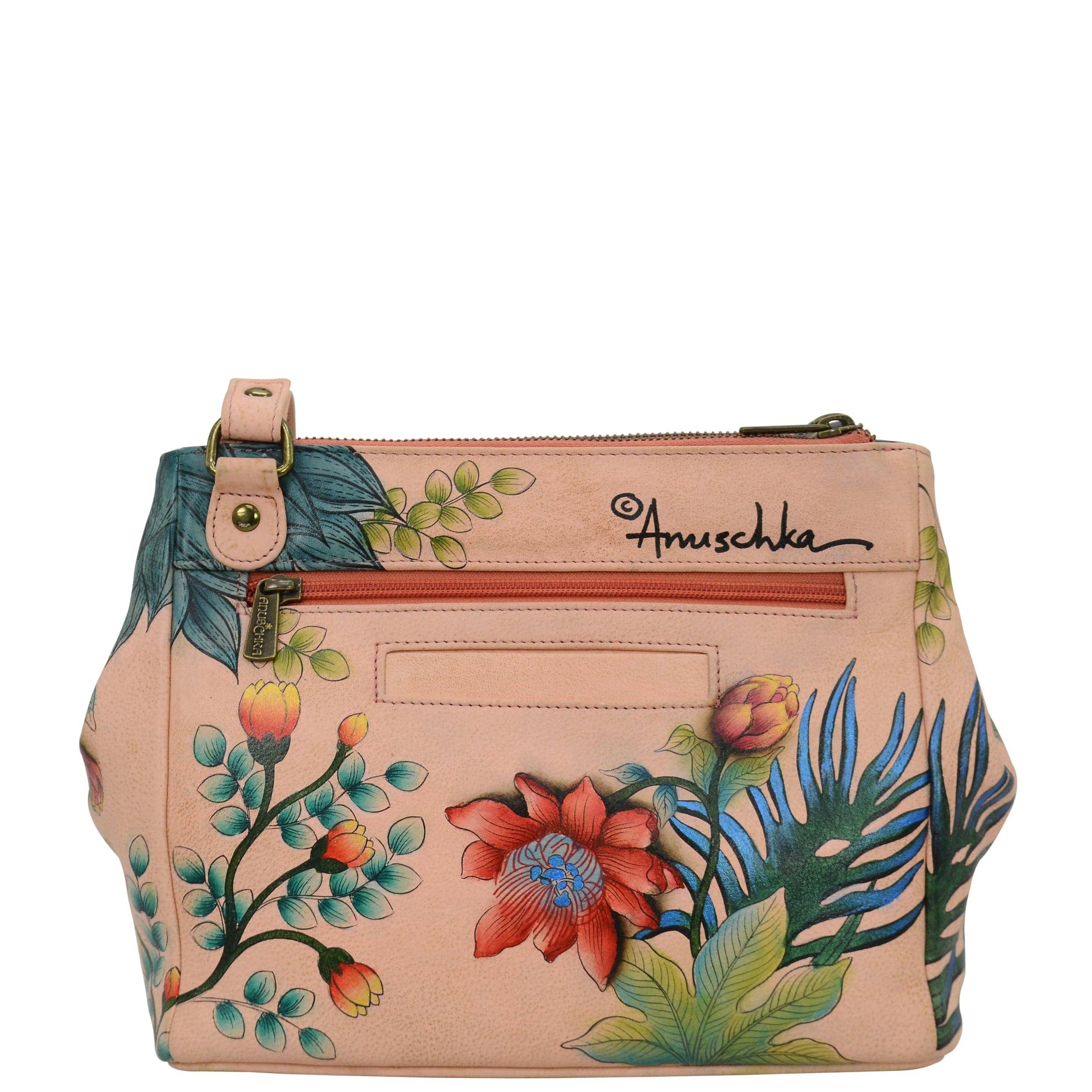 Triple Compartment Medium Crossbody With Adjustable Strap - 525