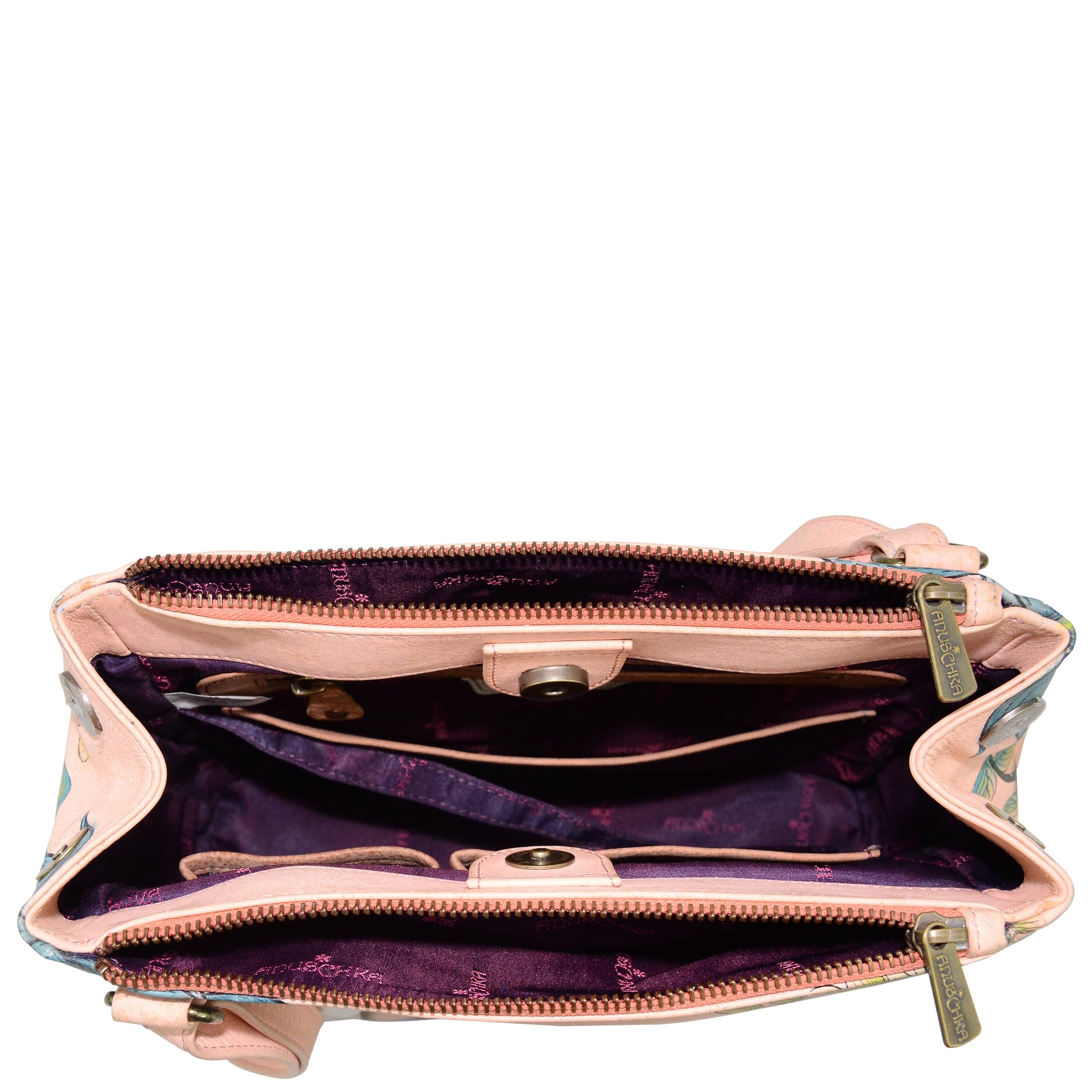 Triple Compartment Medium Crossbody With Adjustable Strap - 525