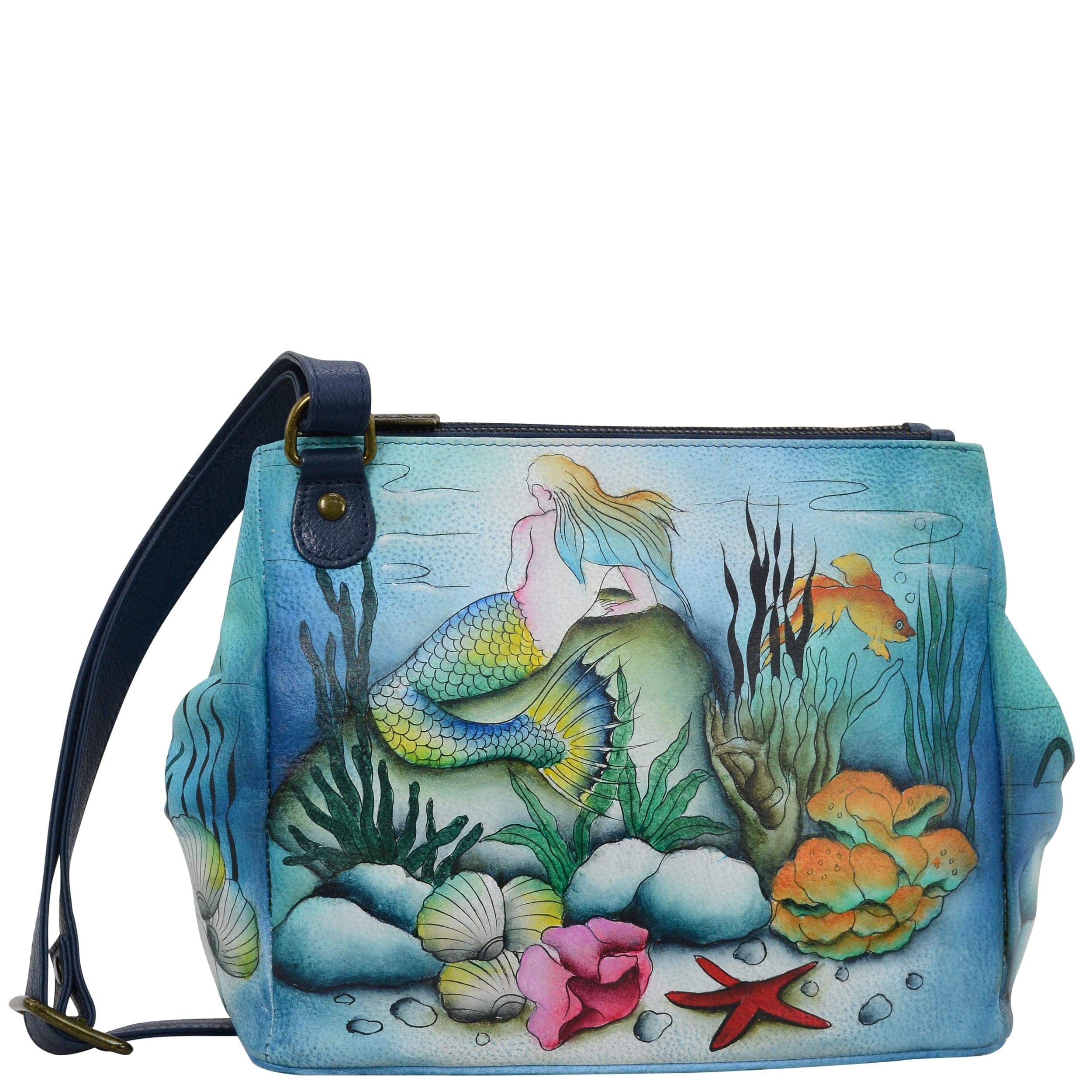 Little Mermaid-Triple Compartment Medium Crossbody With Adjustable Strap-525