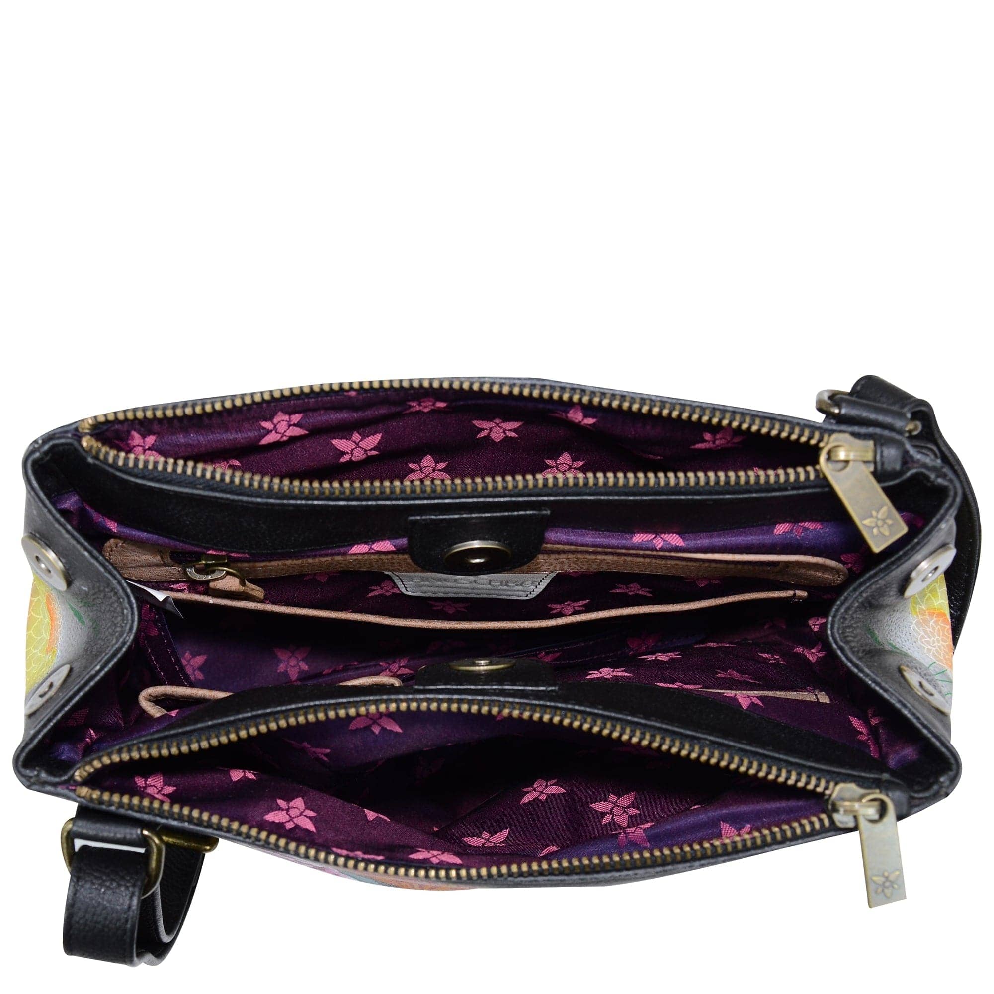 Triple Compartment Medium Crossbody With Adjustable Strap - 525 - Anuschka