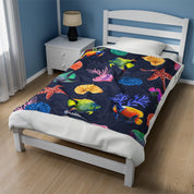 Mystical Reef Velveteen Plush Blanket