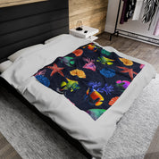 Mystical Reef Velveteen Plush Blanket