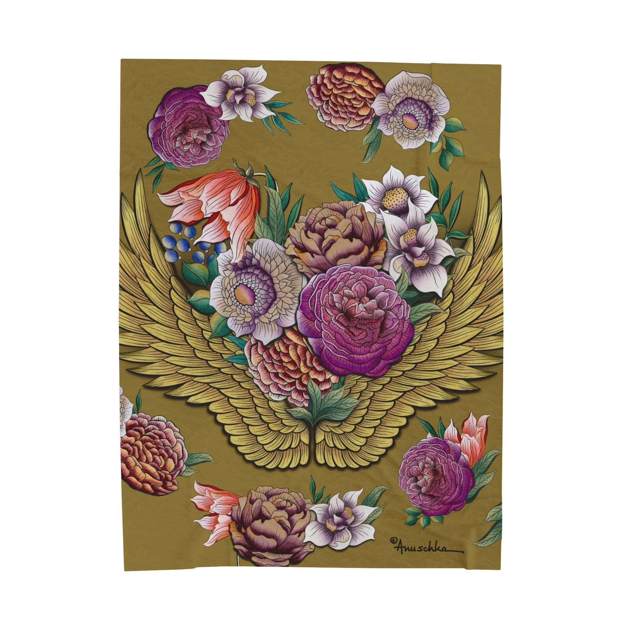Angel Wings Velveteen Plush Blanket