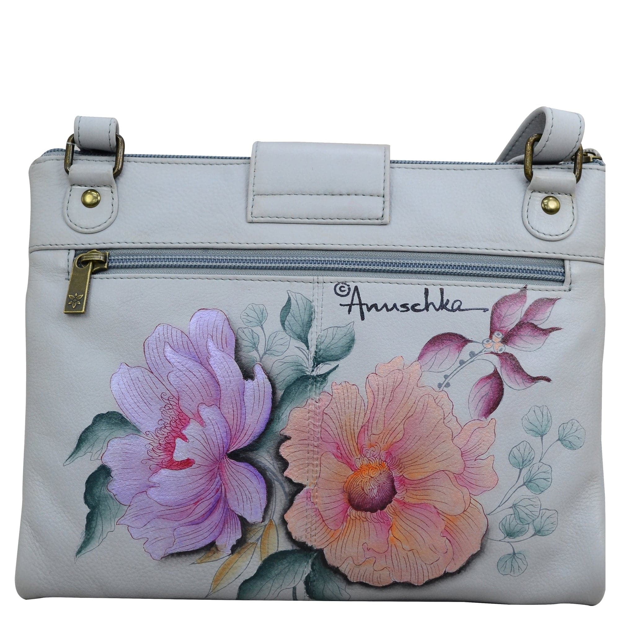 RFID Blocking Triple Compartment Crossbody Organizer - 595 - Anuschka