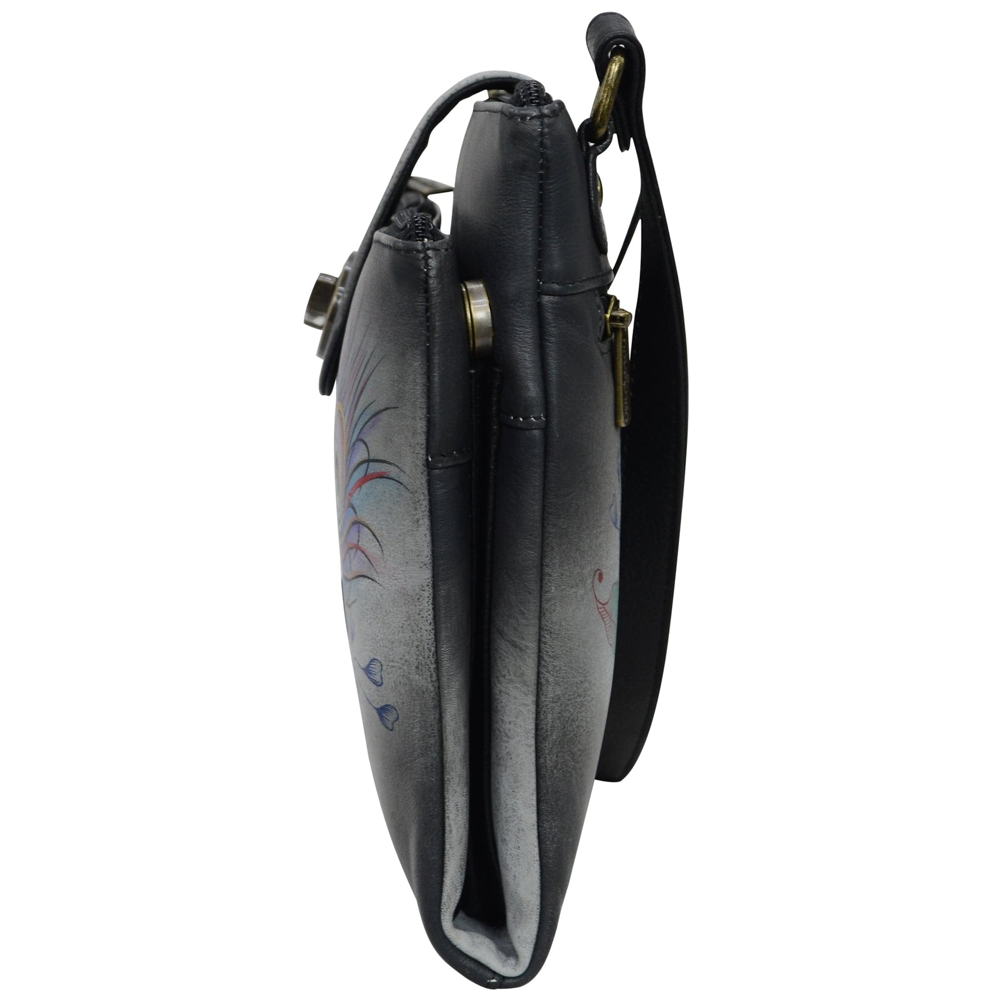 RFID Blocking Triple Compartment Crossbody Organizer - 595 - Anuschka