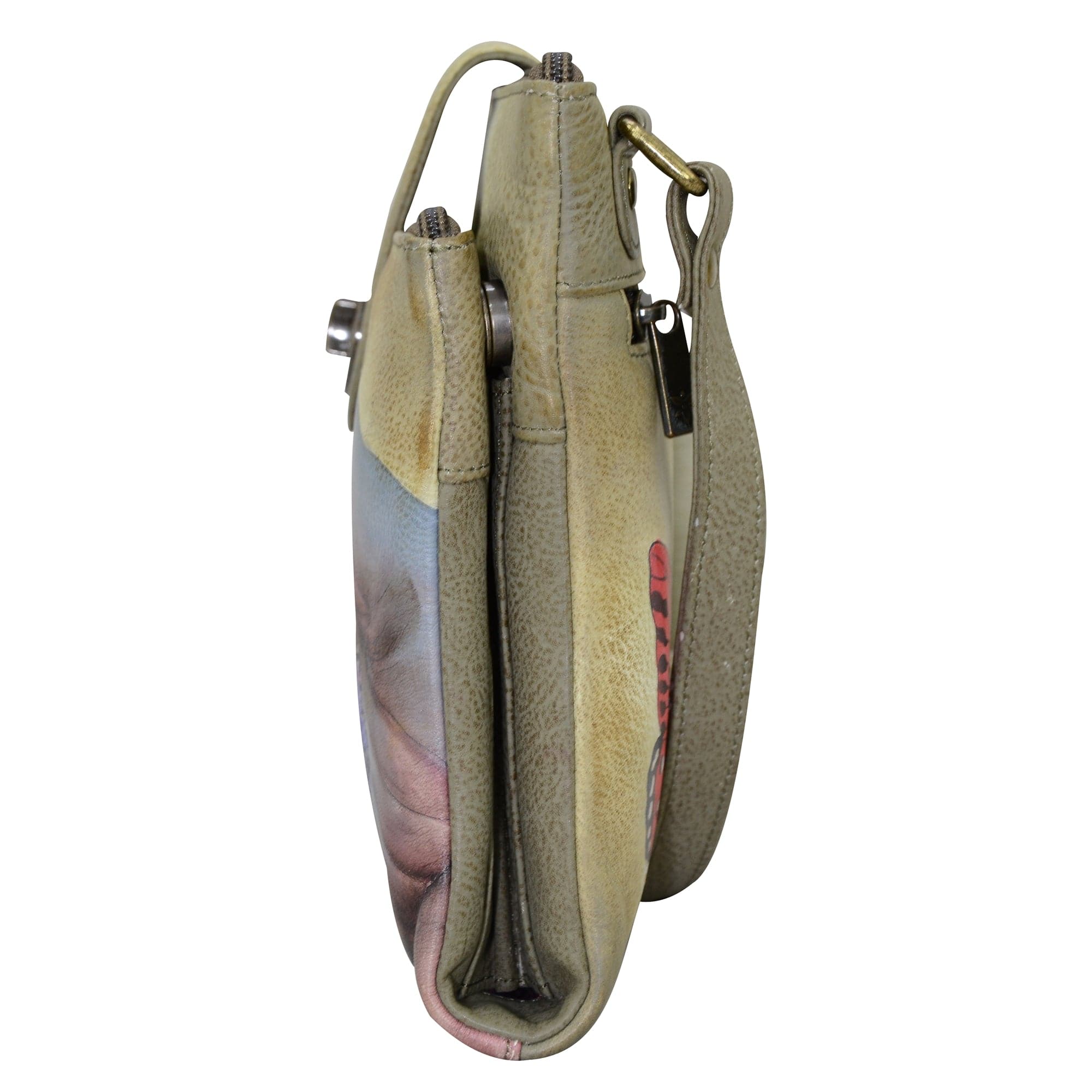 RFID Blocking Triple Compartment Crossbody Organizer - 595 - Anuschka