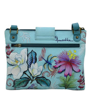 RFID Blocking Triple Compartment Crossbody Organizer - 595 - Anuschka