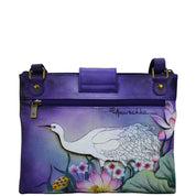 RFID Blocking Triple Compartment Crossbody Organizer - 595