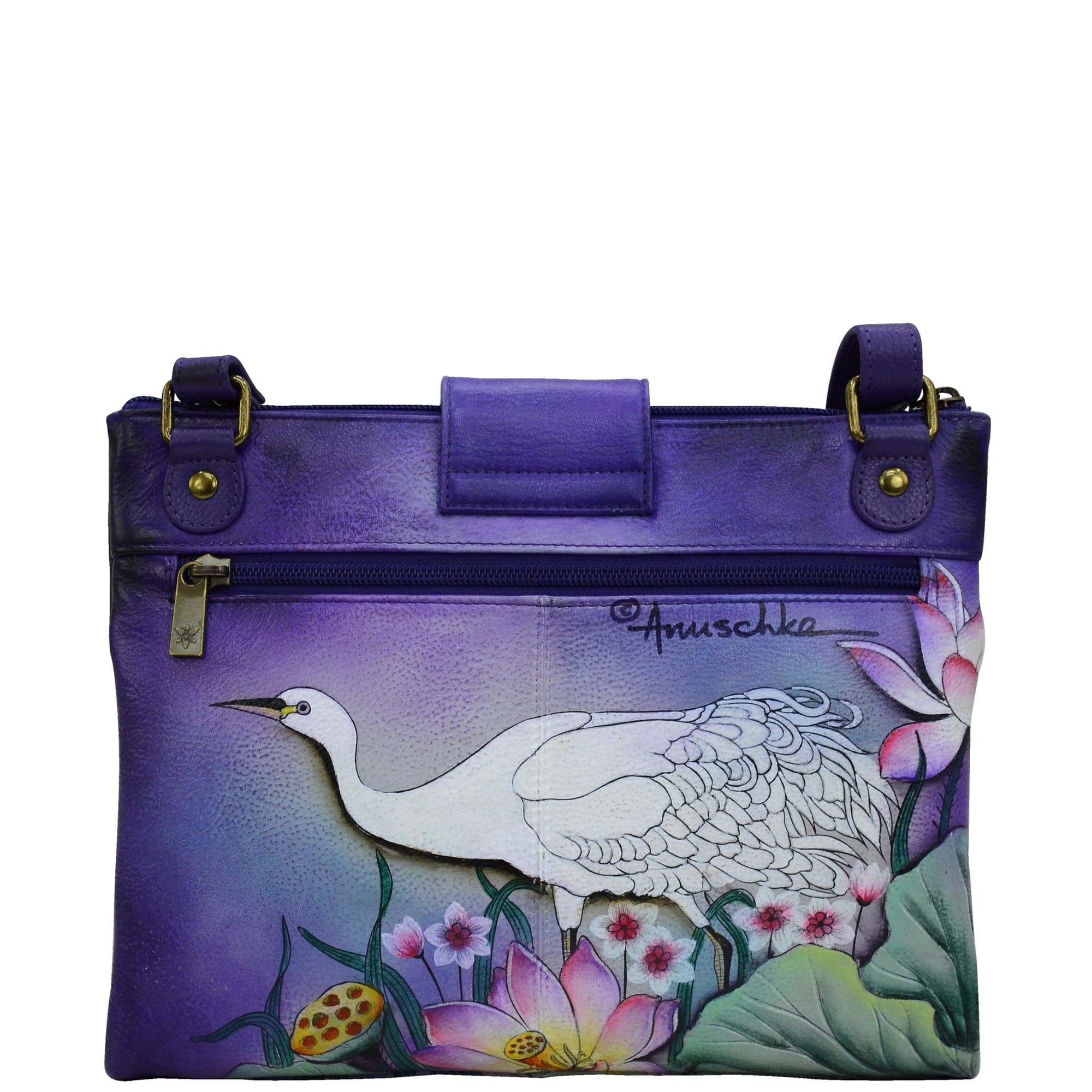 RFID Blocking Triple Compartment Crossbody Organizer - 595