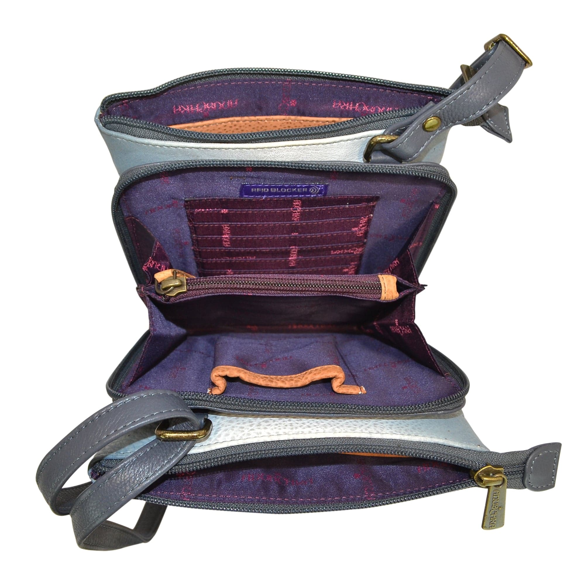 RFID Blocking Triple Compartment Travel Organizer - 596 - Anuschka