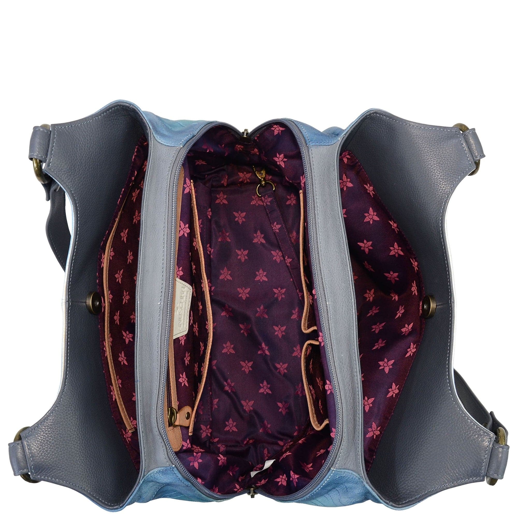 Triple Compartment Large Satchel - 652 - Anuschka