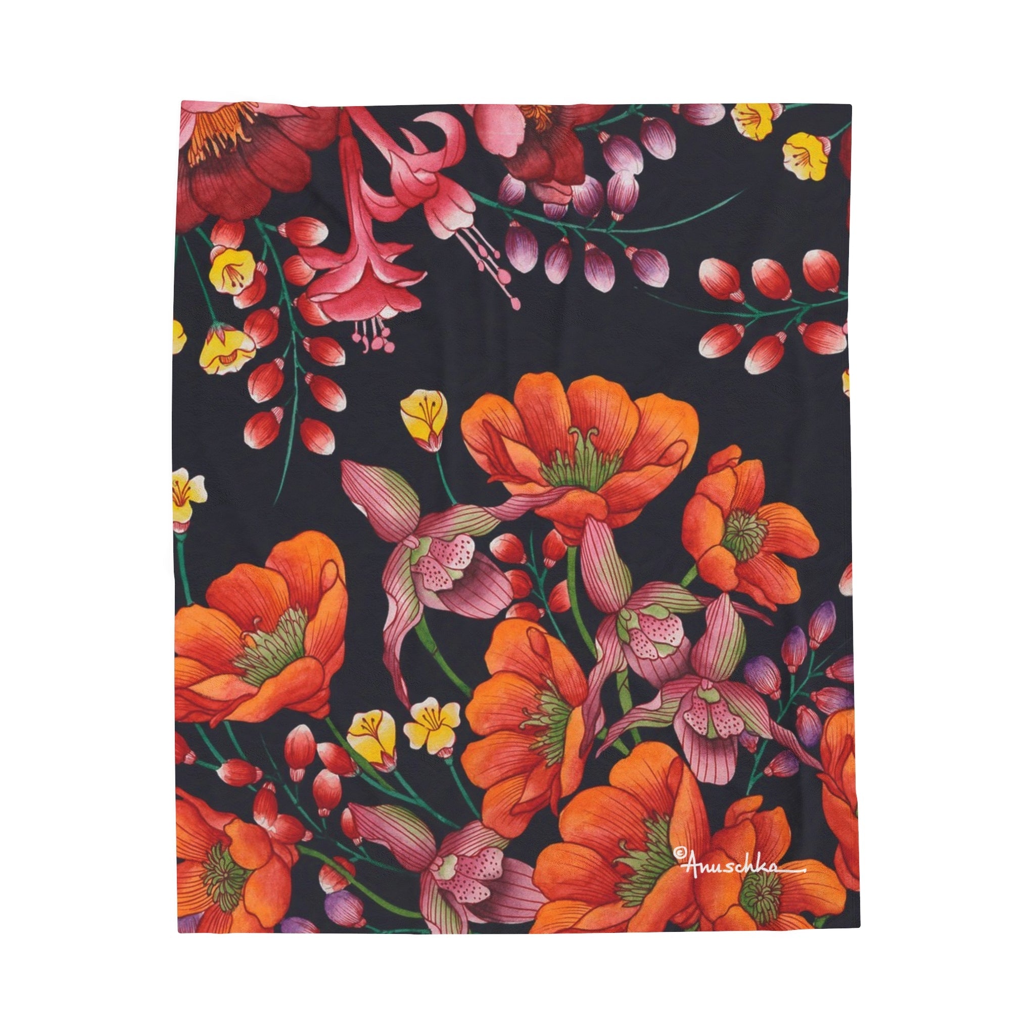 Moonlit Meadow Velveteen Plush Blanket