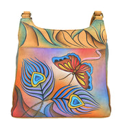 Peacock Butterfly Triple Compartment Satchel - 7001