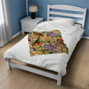 Caribbean Garden Velveteen Plush Blanket