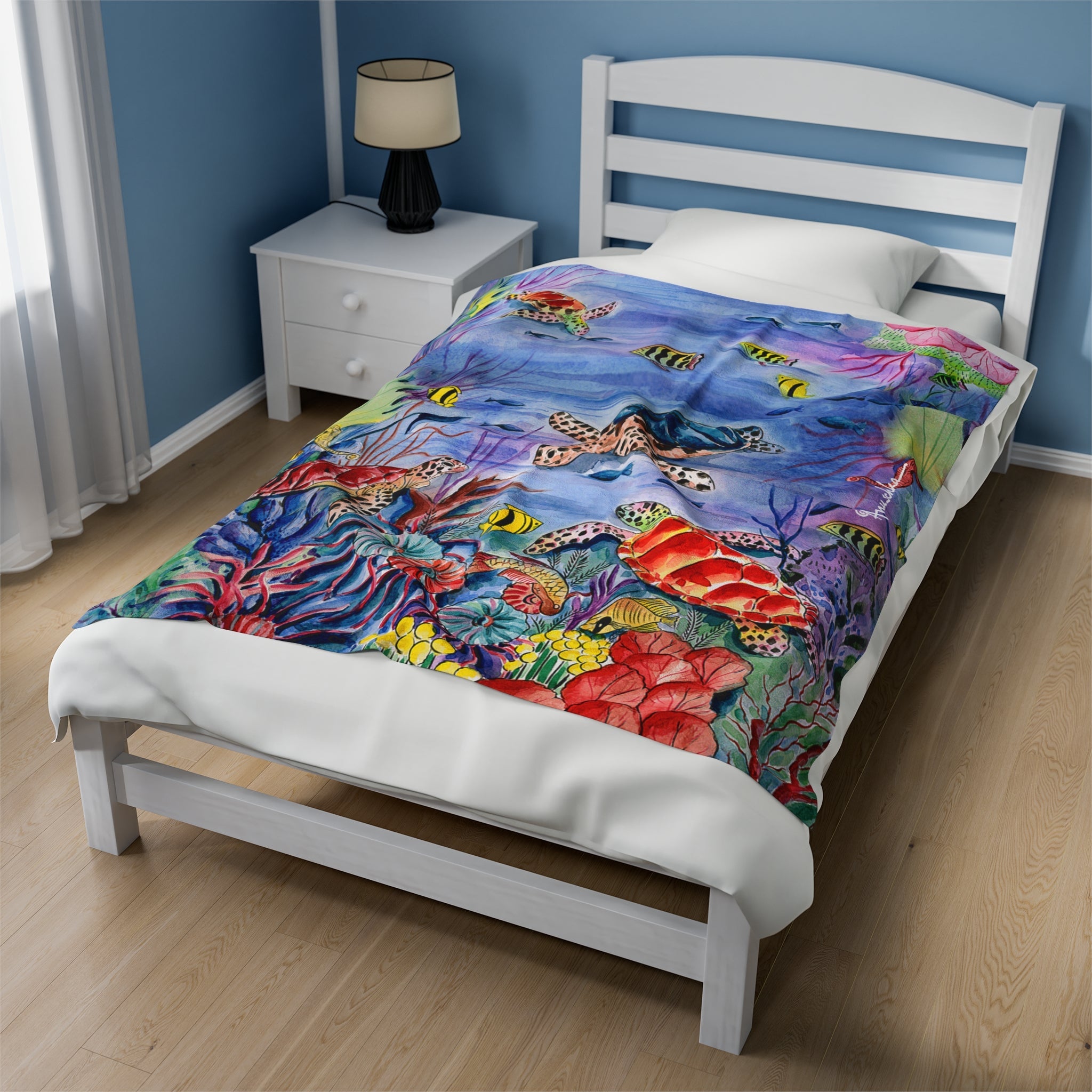 Ocean Treasures Velveteen Plush Blanket