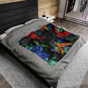 Rainforest Beauties Velveteen Plush Blanket