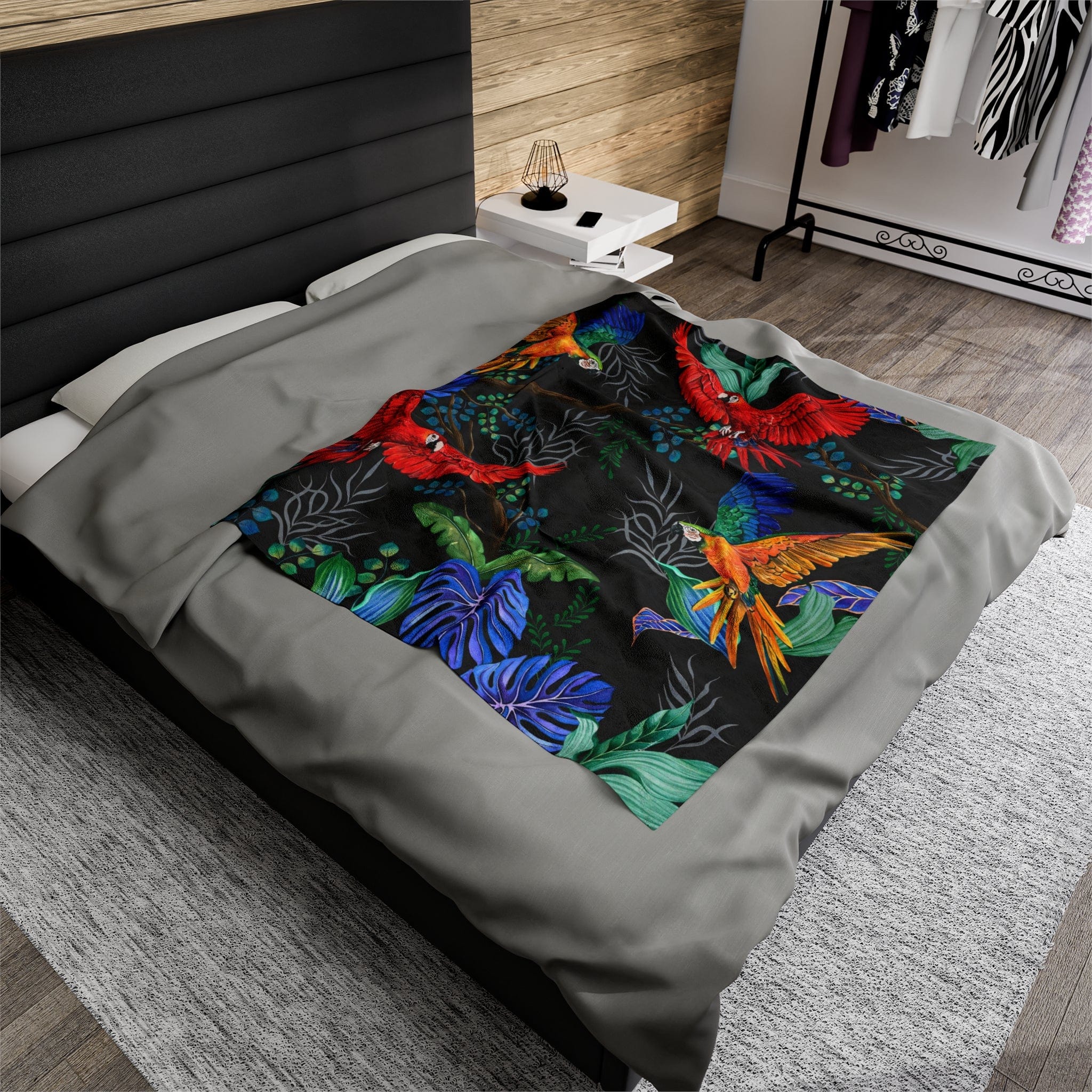 Rainforest Beauties Velveteen Plush Blanket