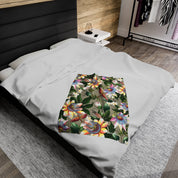 Floral Passion Velveteen Plush Blanket