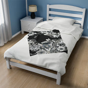 Cleopatra's Leopard Velveteen Plush Blanket