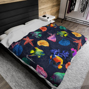 Mystical Reef Velveteen Plush Blanket