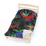 Rainforest Beauties Velveteen Plush Blanket