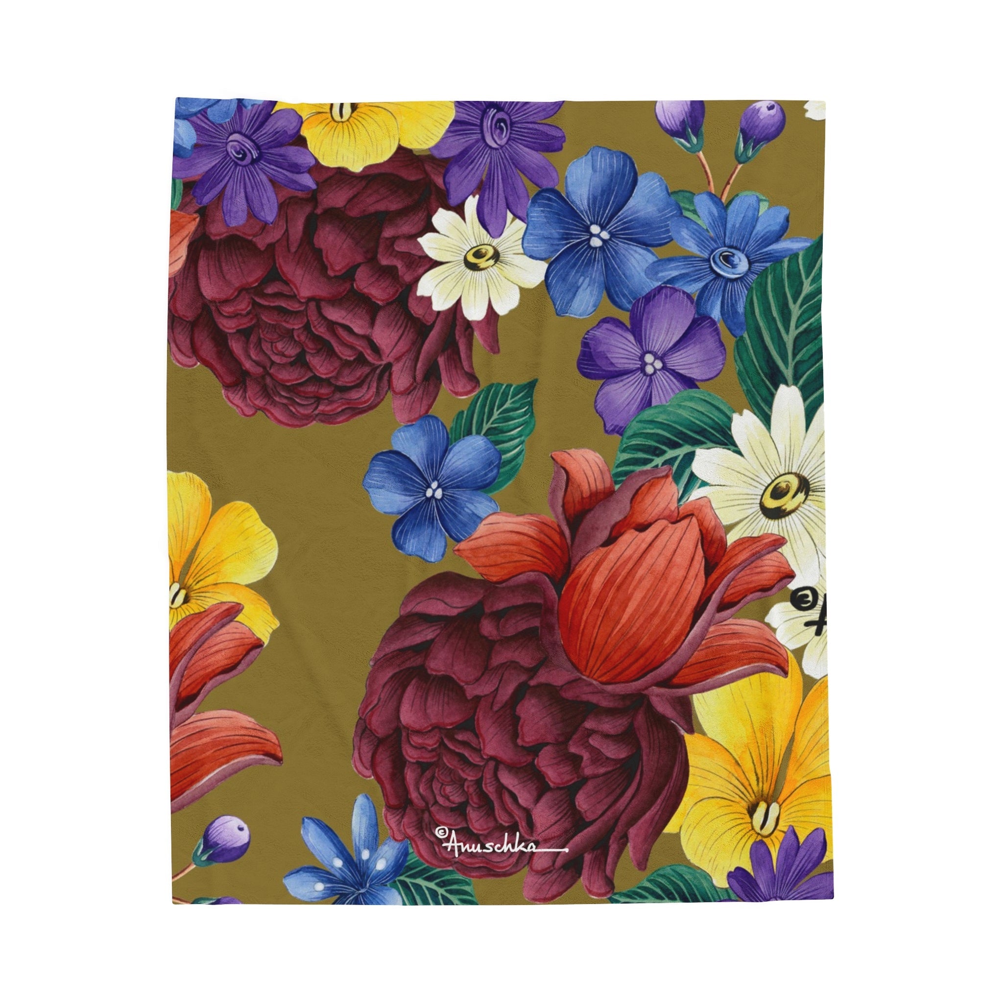 Dreamy Floral Velveteen Plush Blanket