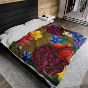 Dreamy Floral Velveteen Plush Blanket