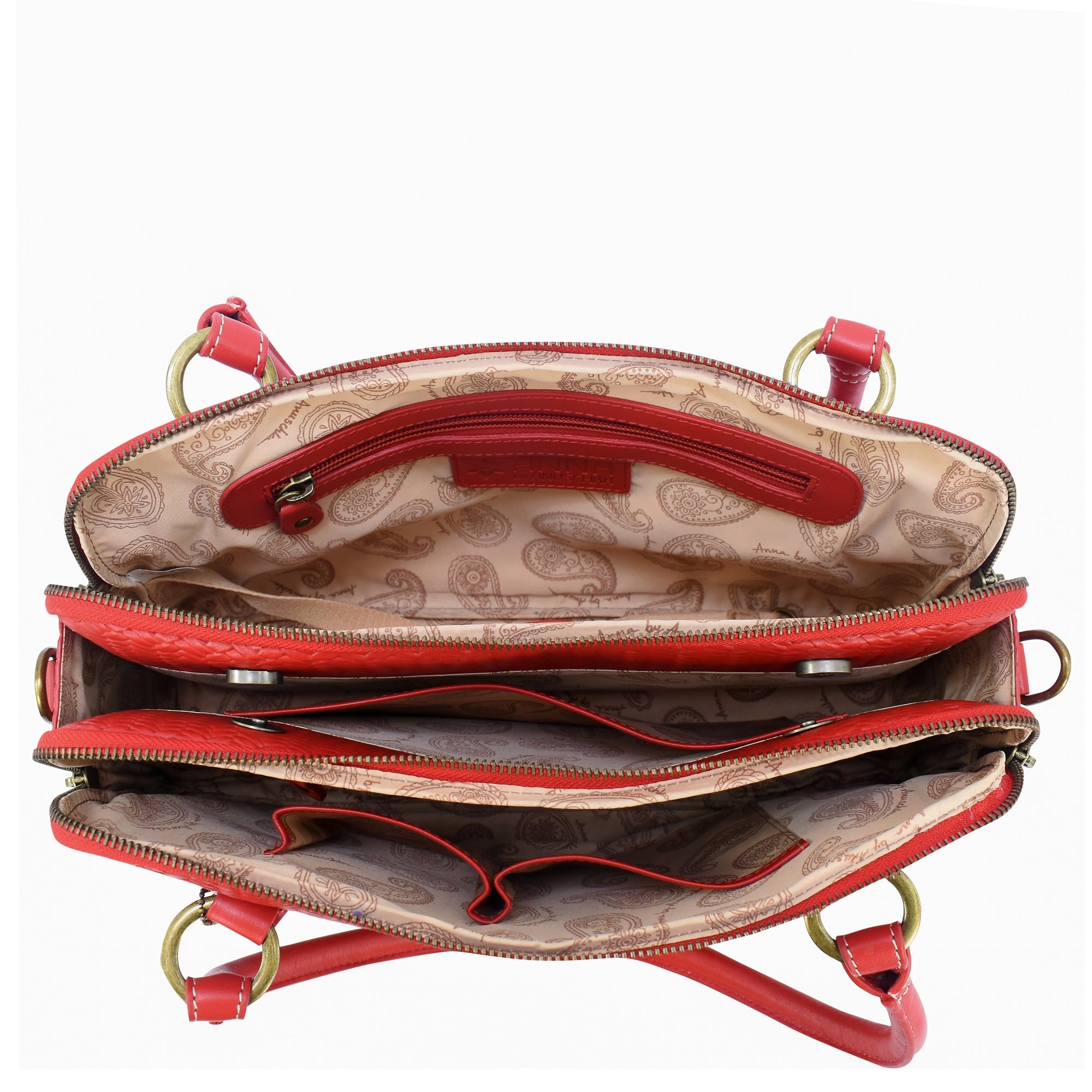 Heritage Leather Multi Compartment Satchel - 8038