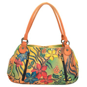 Safari Bloom Ruched Satchel - 8064