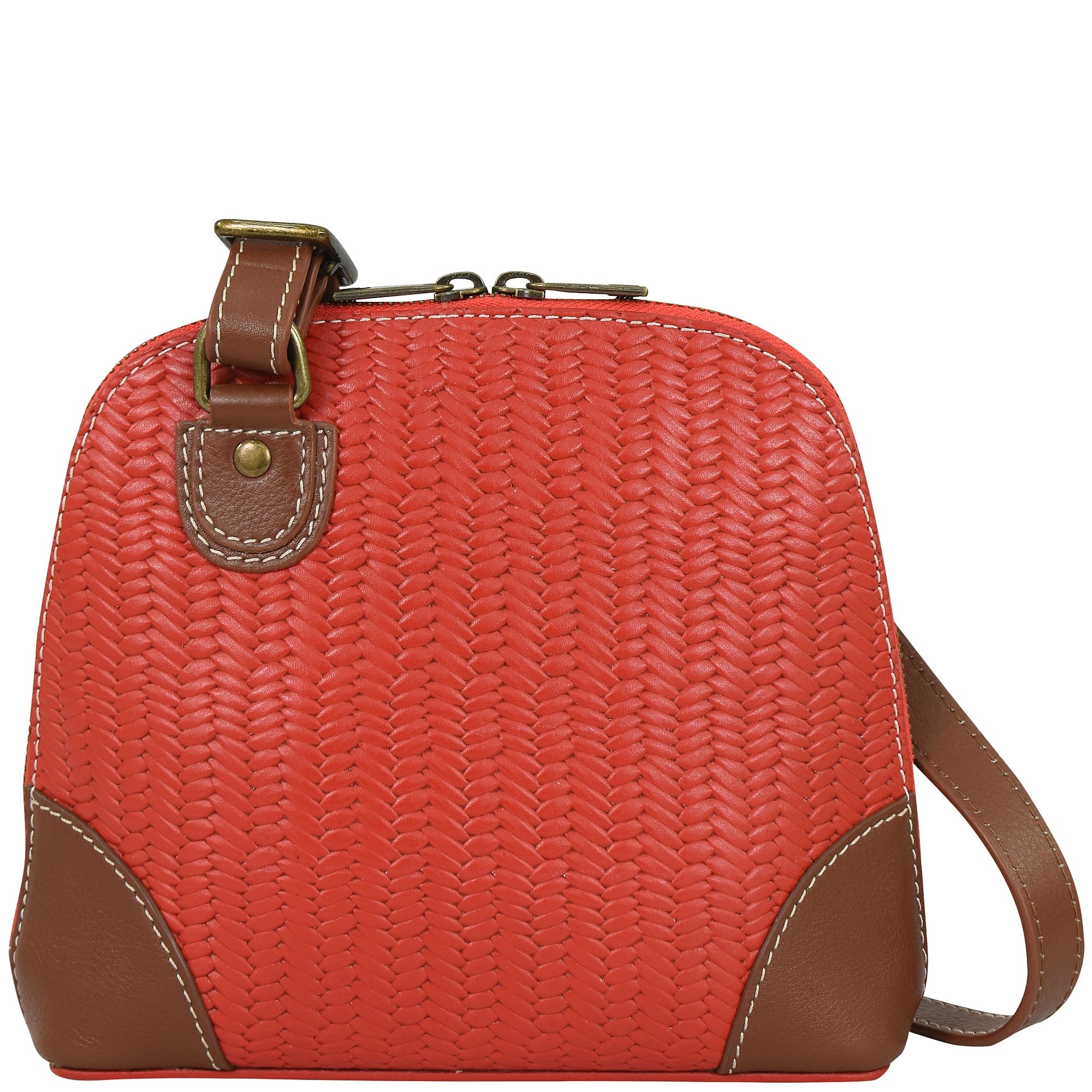 Heritage Leather Small Multi Compartment Zip-Around Organizer - 8109