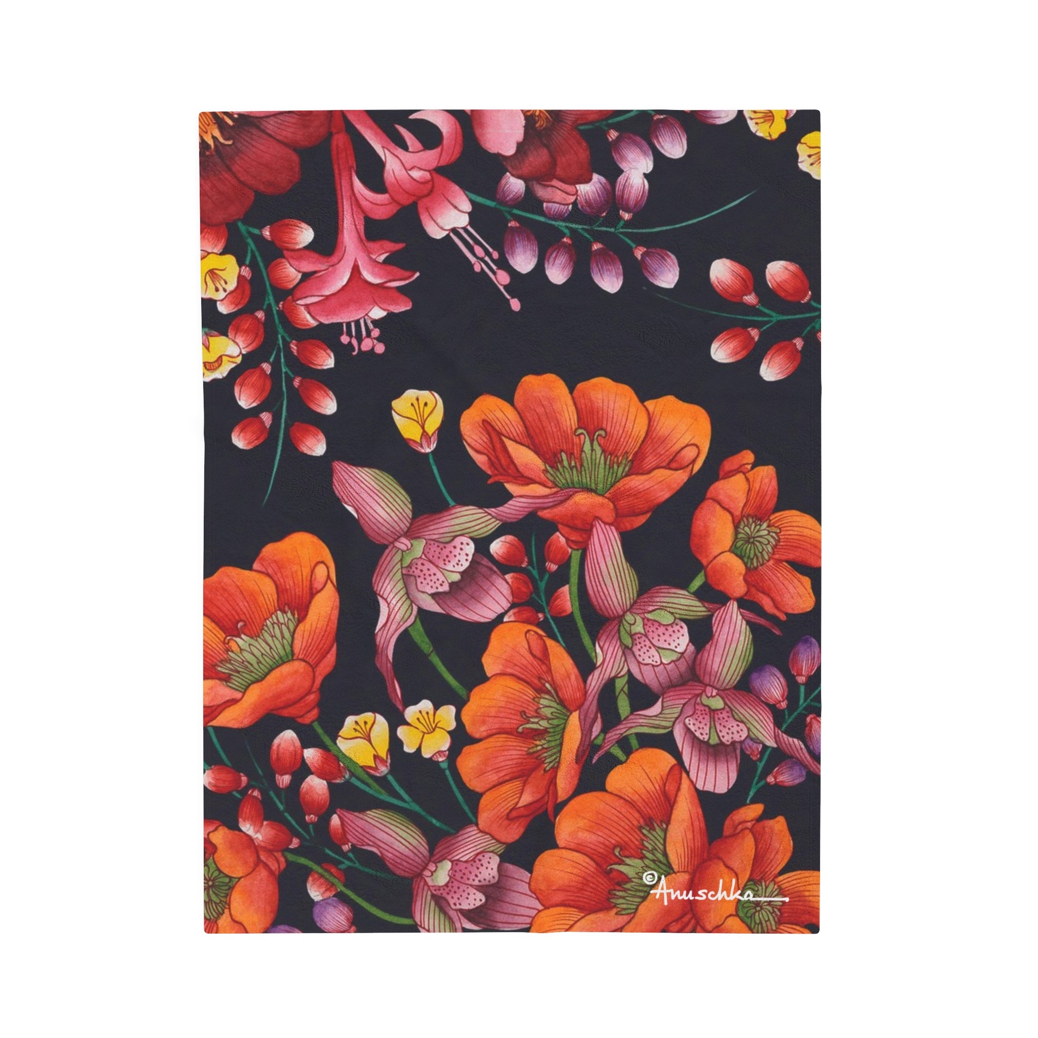 Moonlit Meadow Velveteen Plush Blanket