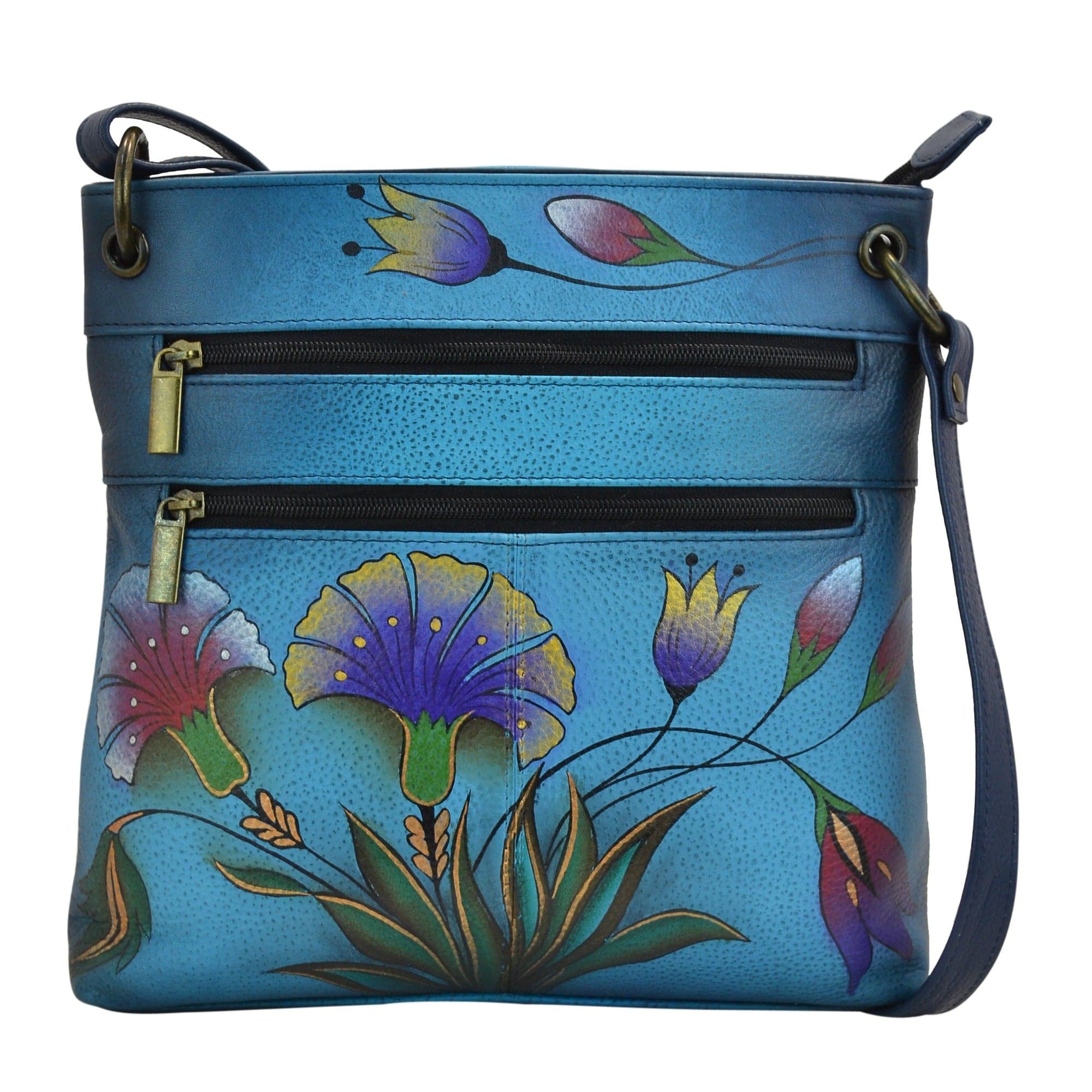 Turkish Garden Denim Medium Crossbody - 8201