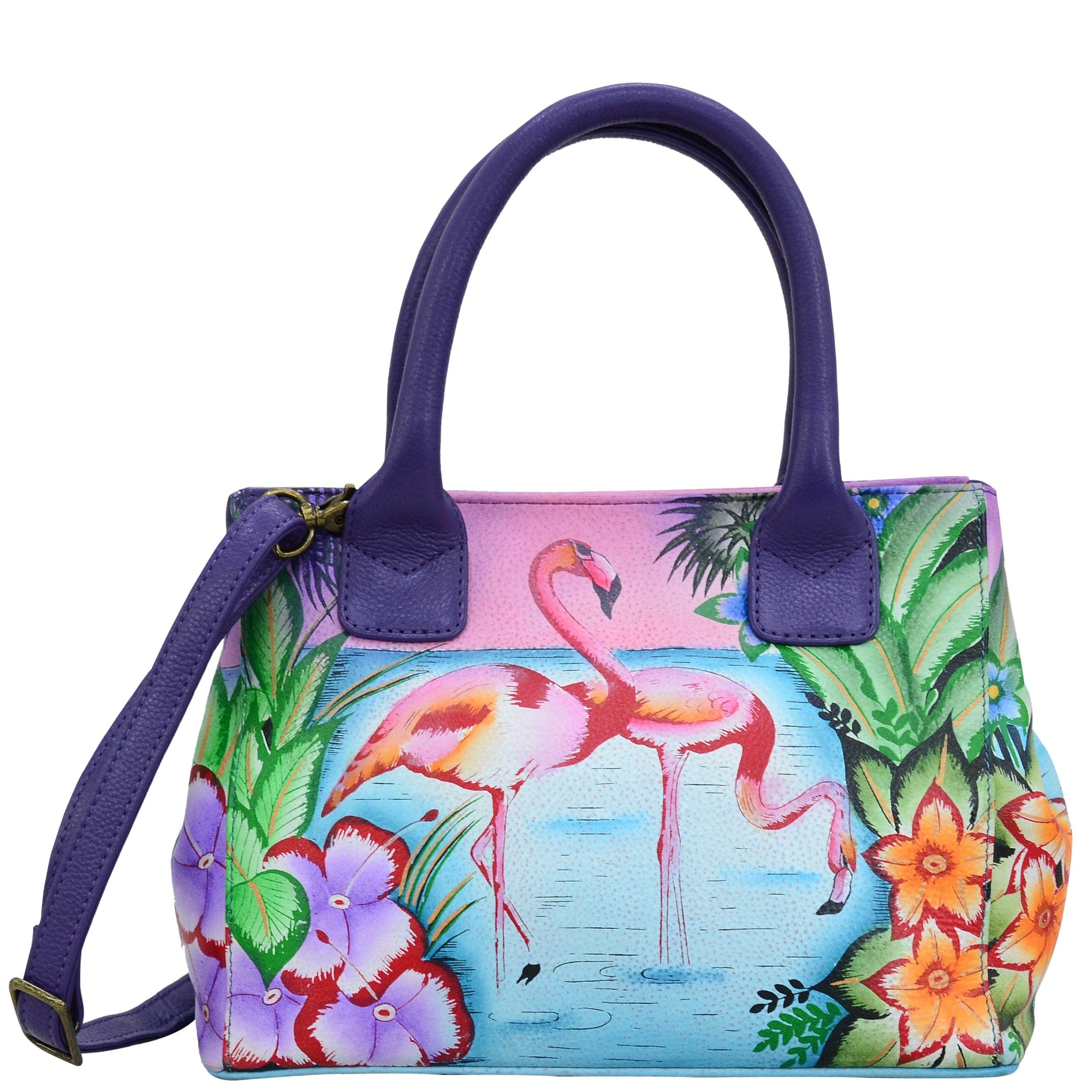 Tropical Flamingos Small Convertible Tote - 8330