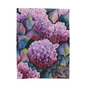 Hypnotic Hydrangeas Velveteen Plush Blanket