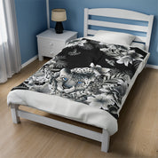 Cleopatra's Leopard Velveteen Plush Blanket