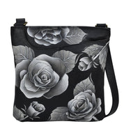 Romantic Rose Black Medium Crossbody - 8495