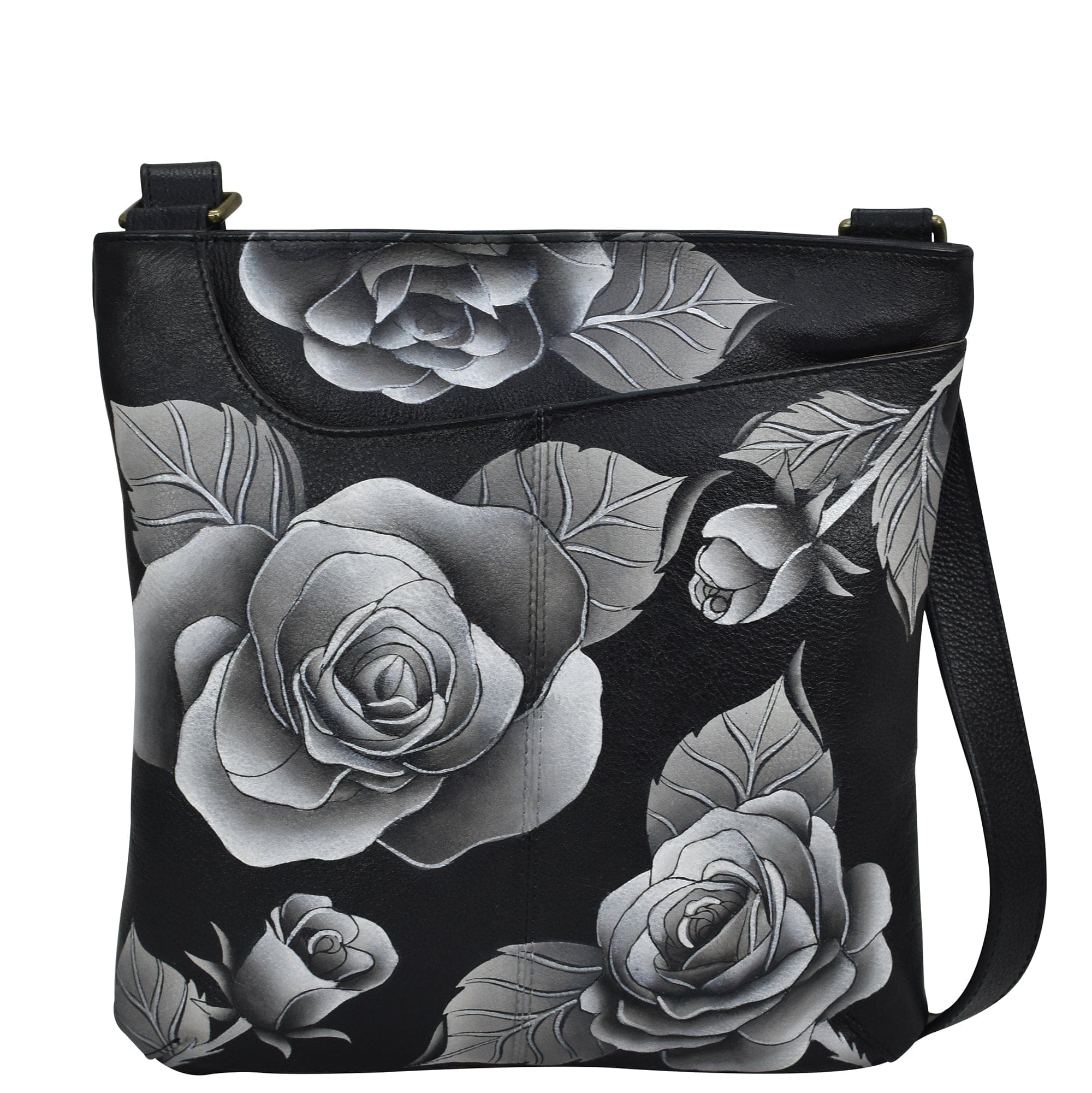 Romantic Rose Black Medium Crossbody - 8495