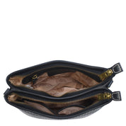 Heritage Leather Multicompartment Hobo - 8532