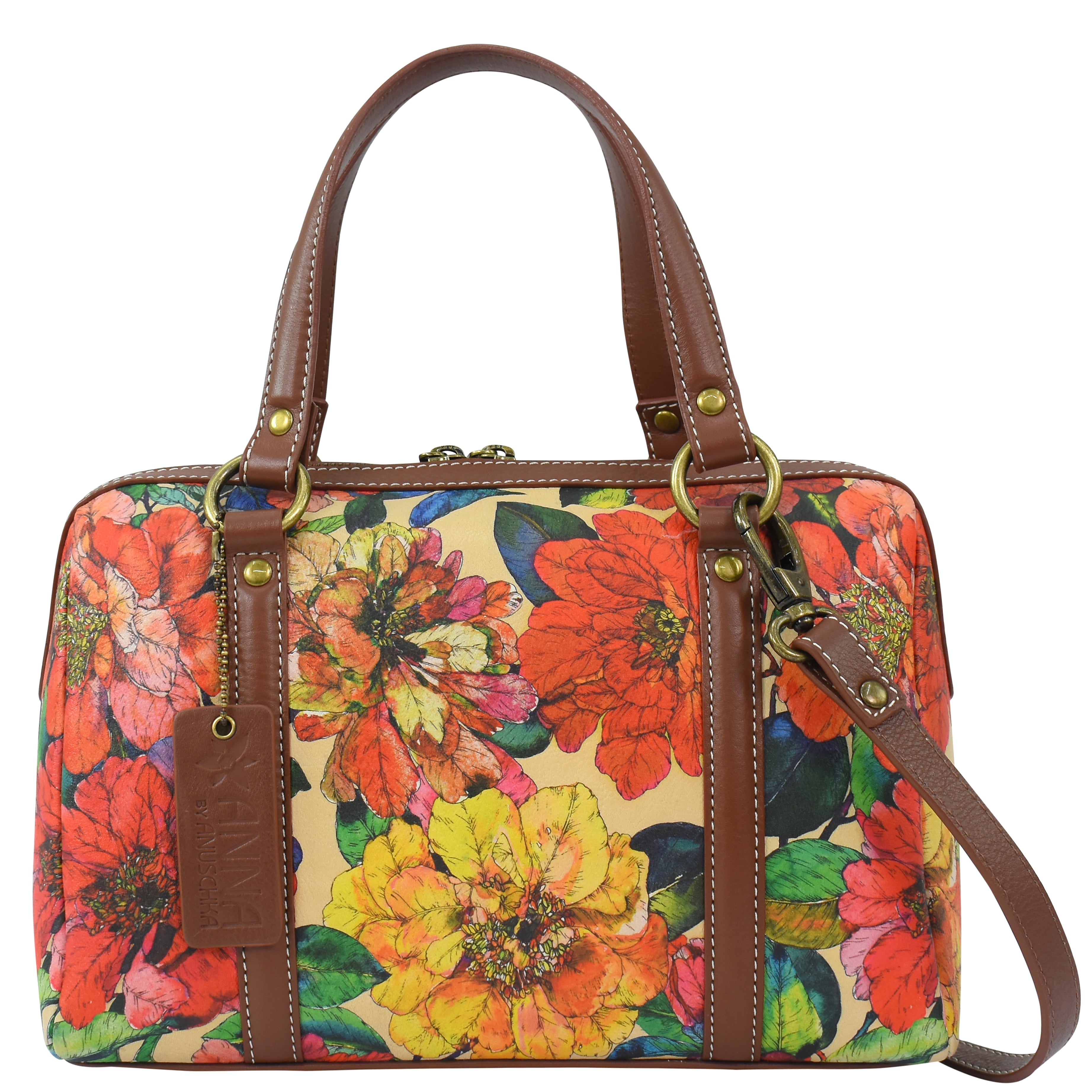 Heritage Leather Large Convertible Satchel - 8535