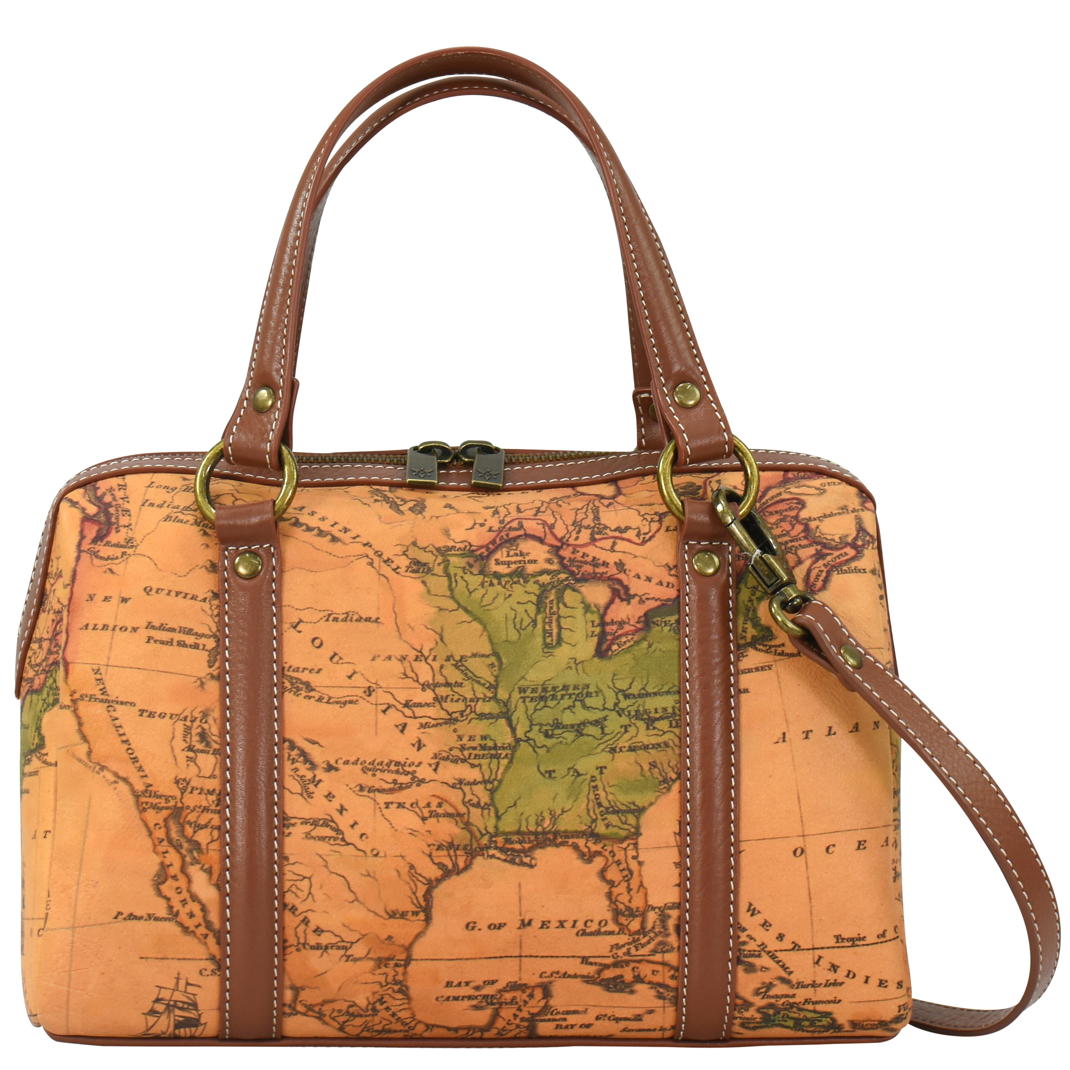 Heritage Leather Large Convertible Satchel - 8535